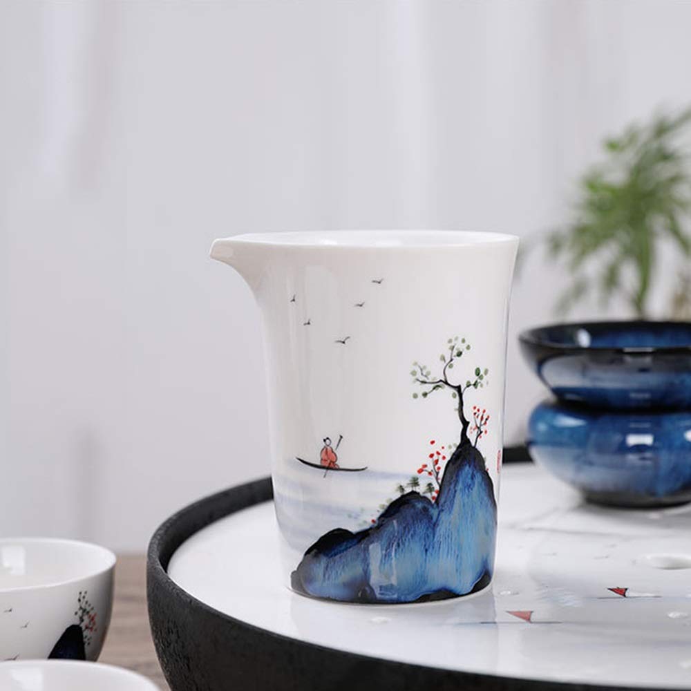 Ręcznie malowany zestaw do herbaty, czajniczek w japońskim stylu z ceramiczną tacą Kung Fu, elegancki design dla autentycznej herbaty