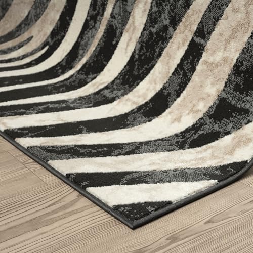 Tapete Abani Terra 4x6 zebra negro crema miniatura 6