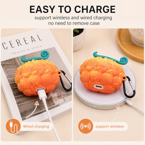 Image of for Airpods 3 Headphones Case, Interesting 3D Silicone Protective Soft Cover Fruit Style Headphone Shell for Airpods 3