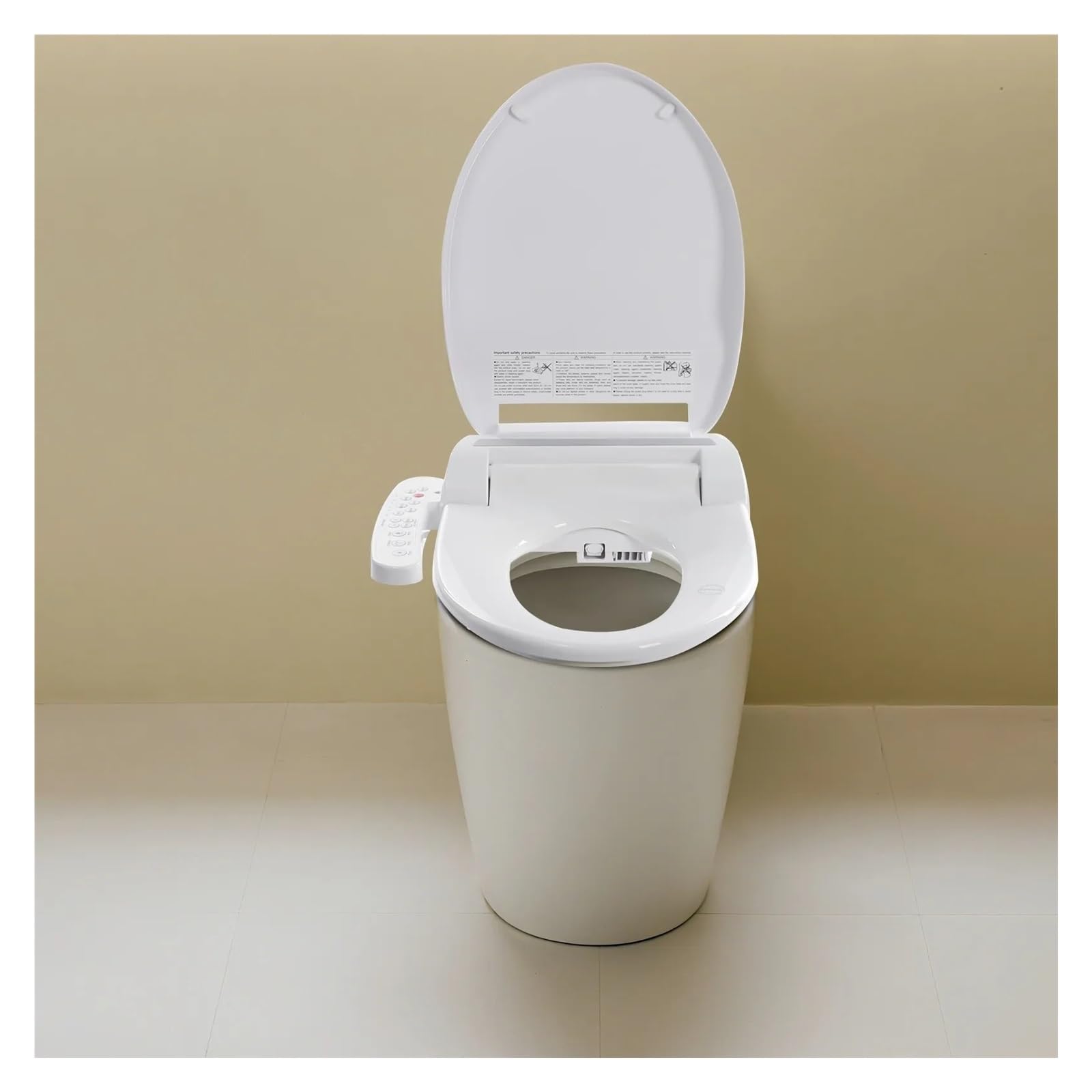 WC Con Inserto Elettrico, Sedile Meccanismo Di Chiusura Rallentata, Coperchio Riscaldato, Copertura Doccia Intelligente, Autopulente, Bianco Robusto E Confortevole