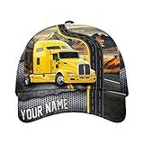 Sonnenmütze LKW-Fahrer Mit Gelbem Rad-LKW Atmungsaktiv Baseball Mütze Uv Schutz Baseball Kappe Für Outdoor Alltagstauglich Tennis