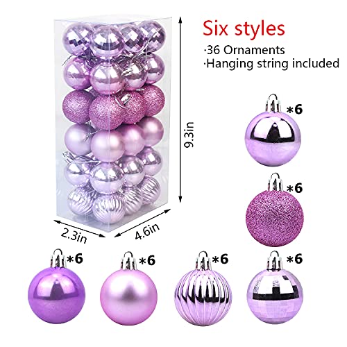 Christmas Ball Jewelry Christmas Tree Holiday Wedding Party Decoration Ball 1.6 "(4Cm) 36 Piece Set #TOP1