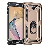 Máxima protección de doble capa con cuerpo de TPU y panel trasero de policarbonato, función de soporte trasero, funda protectora contra caídas y golpes para Samsung Galaxy J7 Prime