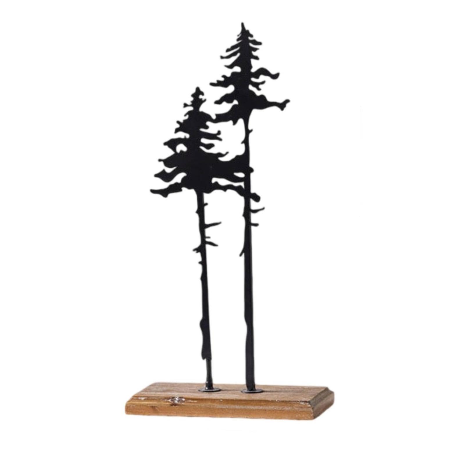 Arboreal Outline Ornament Open Metalwork Tree Decor with Base Freestanding Metal Display Stand for Mantel, Entryway Table, Bookshelf Black A3136-image-23