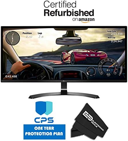 LG 34UM61-P 34" 21:9 UltraWide Full HD IPS Monitor Dual HDMI 2560x1080 Screen Split 2.0 w/ED Bundle - $89 Value (Bundle Includes:1 Year Extended CPS Limited Warranty + ED Cleaning Cloth) - (Certified Refurbished)