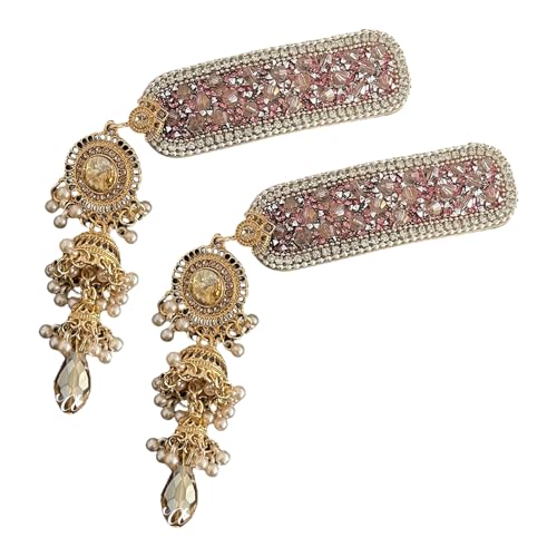 Eye-catching Crystal Pearls Tassels for Women for Prom Pageant Bachelorette Party Wedding Props Bridal Jewelry Tassels Hair Clip