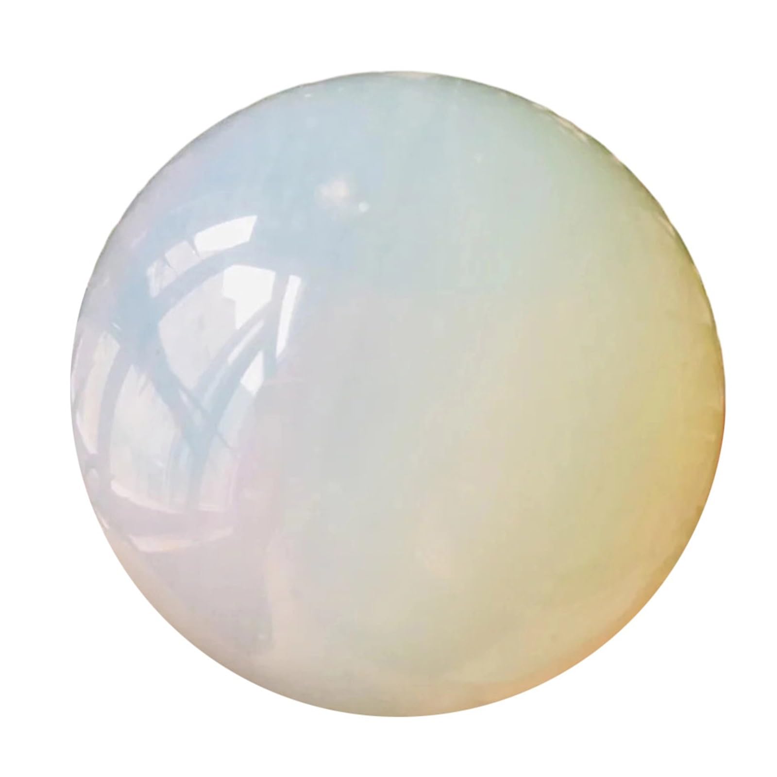 HAOYUNS Beautiful Natural White Opal Crystal Sphere Ball Stone Sphere for Home & Office Decoration