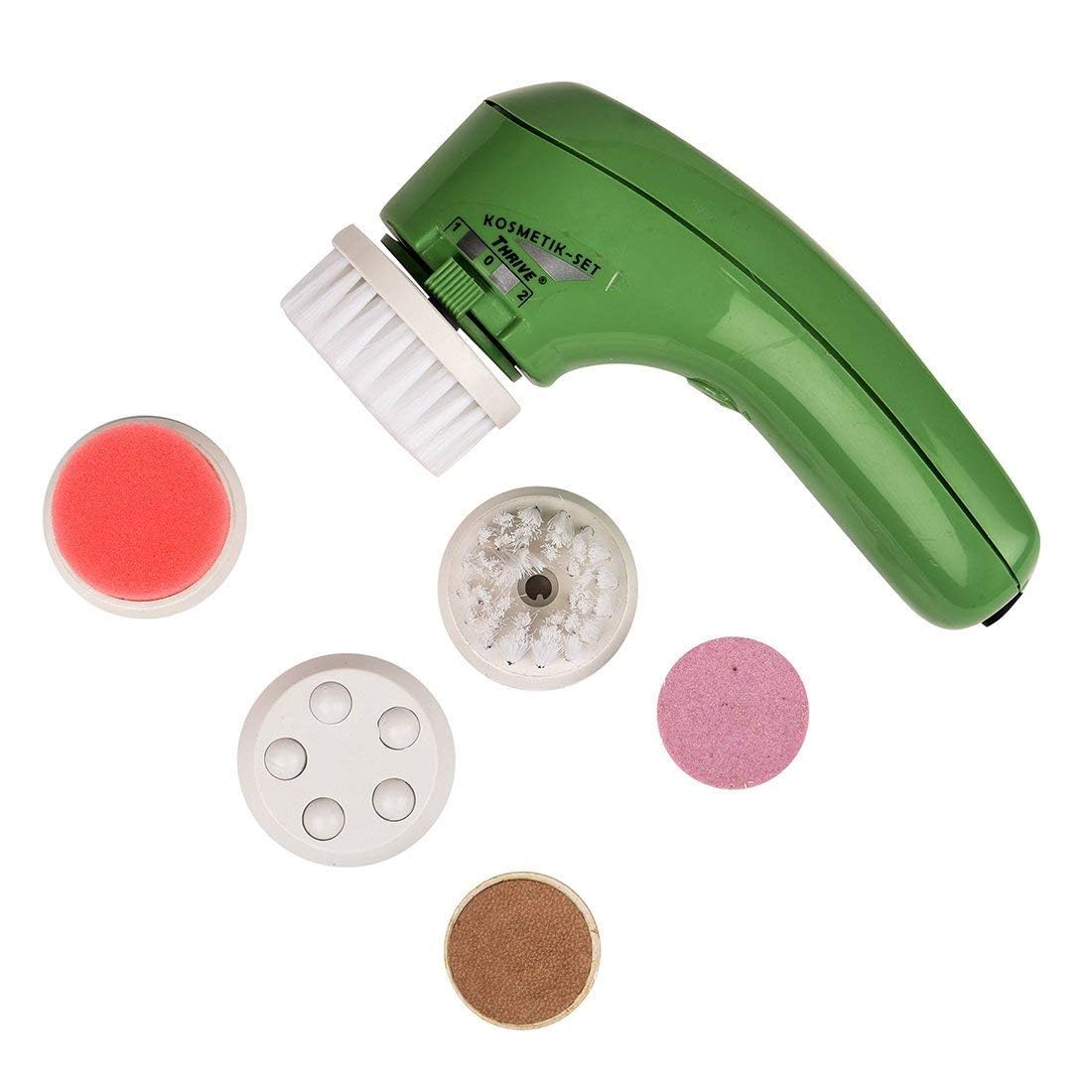 2-Speed Facial Massager with 6 Attachments ? Electric Face, Chin & Neck Massager for Skin Toning, Relaxation & Nail Buffing | Compact Beauty Tool for Women & Men 2-Speed Facial Massager with 6 Attachments ? Electric Face, Chin & Neck Massager for Skin Toning, Relaxation & Nail Buffing | Compact Beauty Tool for Women & Men
