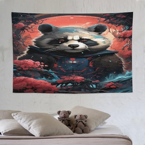 Tapisserie murale panda decoration tenture murale tissu grand format