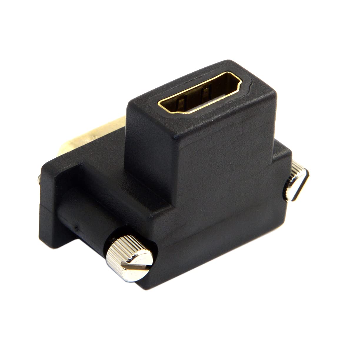 cablecc Adattatore ad angolo di 90° verso il basso da DVI maschio a HDMI femmina, per computer & HDTV & scheda grafica