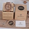 BEWELL Orologio Legno Donna Analogico Al quarzo con Cinturino in Legno Tondo Elegante (Bronzo