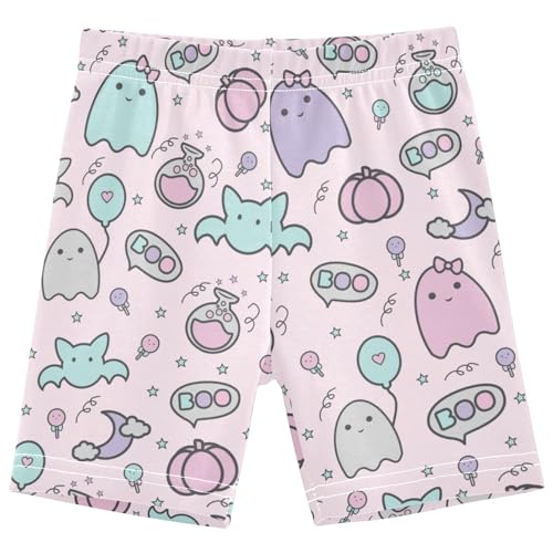 Dallonan Girls Dance Shorts, Toddler Biker Shorts Cartwheel Under Dress Cute Spooky Kids Biking Clothes 4-10Y Multi