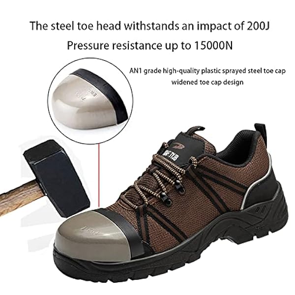 Heren Dames Stalen Neus Schoenen Unisex,Ademende Veiligheidstrainers Dames Lichtgewicht Veiligheidsschoenen Voor Unisex,▁