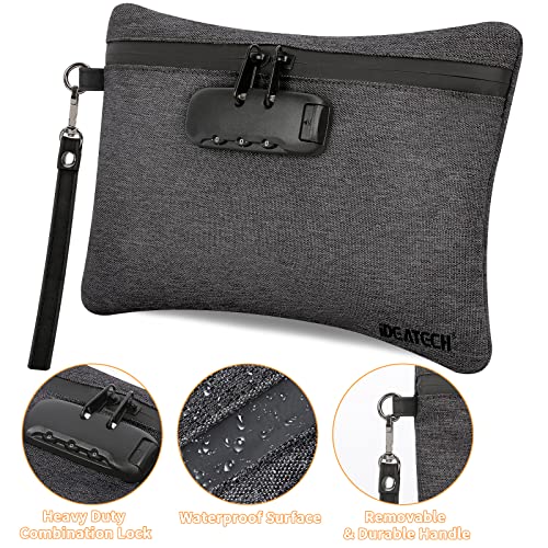 Smell Proof Bag, Smell Proof Containers With Combination Lock, Smell Proof Stash Bag, Money Safe Organizer, Odor Proof Case Storage Bags For Travel, Smell Proof Pouch With Smell Proof Baggies (Black) #TOP4