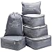 LANGRIA Foldable Packing Cubes Set for Travel Luggage Suitcase Bag Organizers for Underwear Shirts Trousers Shoes Toiletry for Business Trips Backpackers Adults and Children