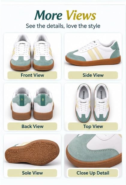 Image of Casual Sneaker Shoes for Women | Soft Cushioned Insole | Sneakers for Woman | Lightweight | Comfortable | Stylish, Trendy Girls and Women Sneakers with Laces