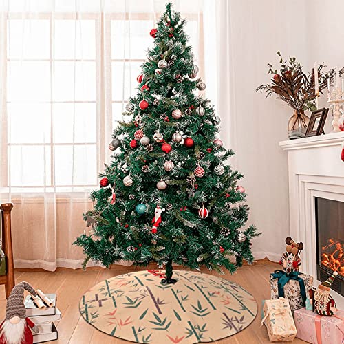 Christmas Tree Skirts Vintage Colored Bamboo Xmas Tree Mat Christmas Ornament 30" #TOP5