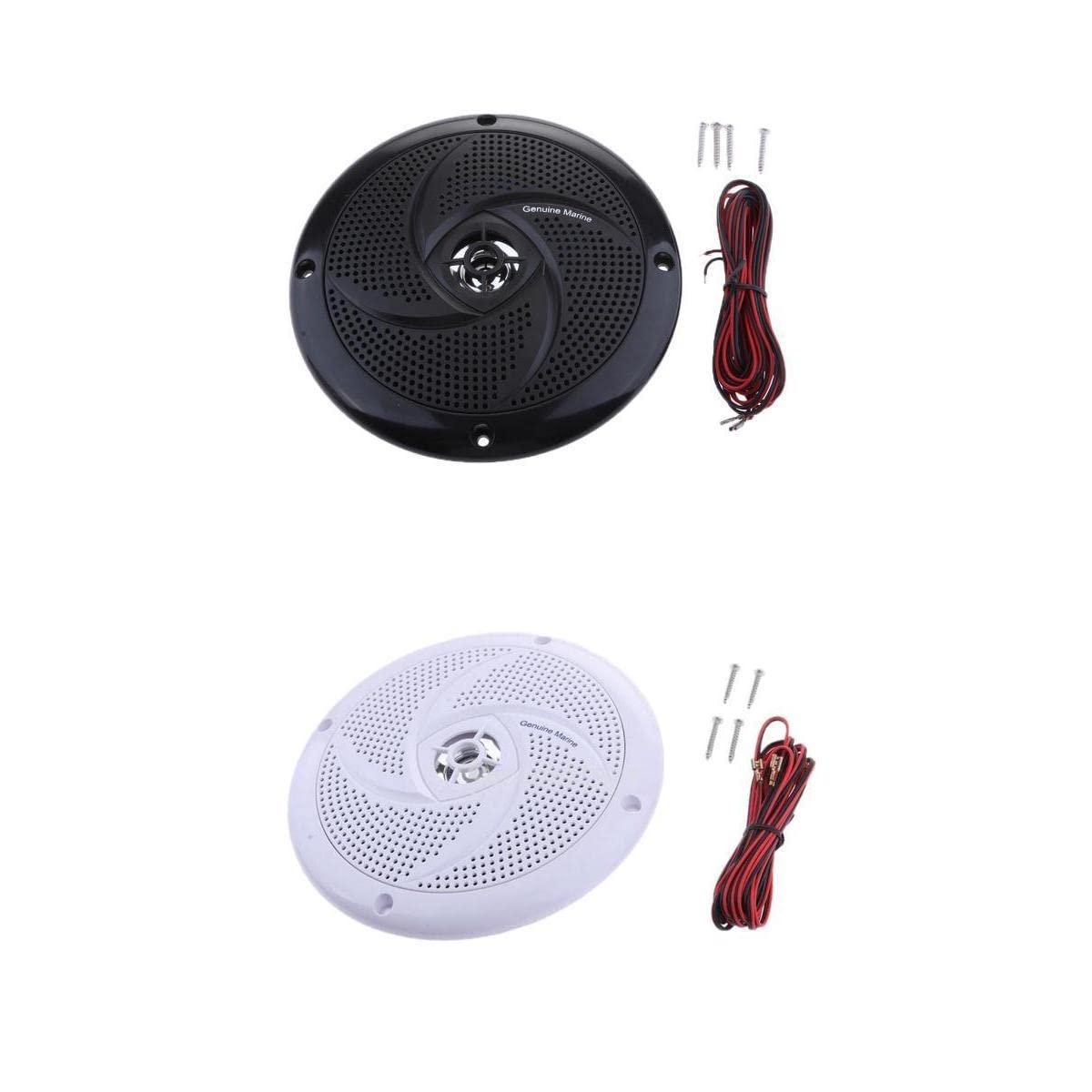 MERISHOPP 2 Pieces Waterproof Round Speaker Sound System for Boat Marine Car RV| Universal Fit | High-Performance-image-27