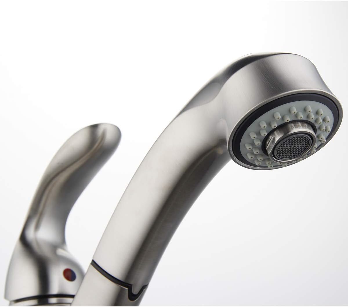 Buy 1 get 1 Aquenture PF6006-BN 8 Single Handle Pull Out Kitchen Faucet with Easy Install QuickNut Peridot, Brushed Nickel