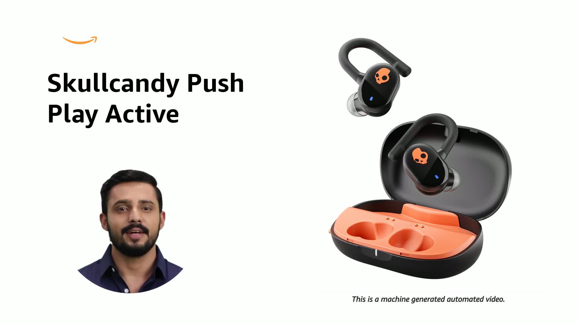 【新商品】SKULLCANDY PUSH PLAY ACTIVE Skullcandy Push Play Active Wireless Earbuds with Mic - 34Hr