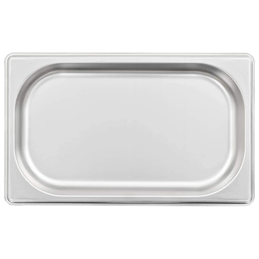 Festnight 12 pz Contenitori per Alimenti in Acciaio Inox GN 1/4 20 mm/40 mm,Vaschetta per Cucina,Vaschetta Alimenti Acciaio Inox
