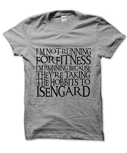 T-shirt Running Hobbits Isengard gris XXL vêtement running geek