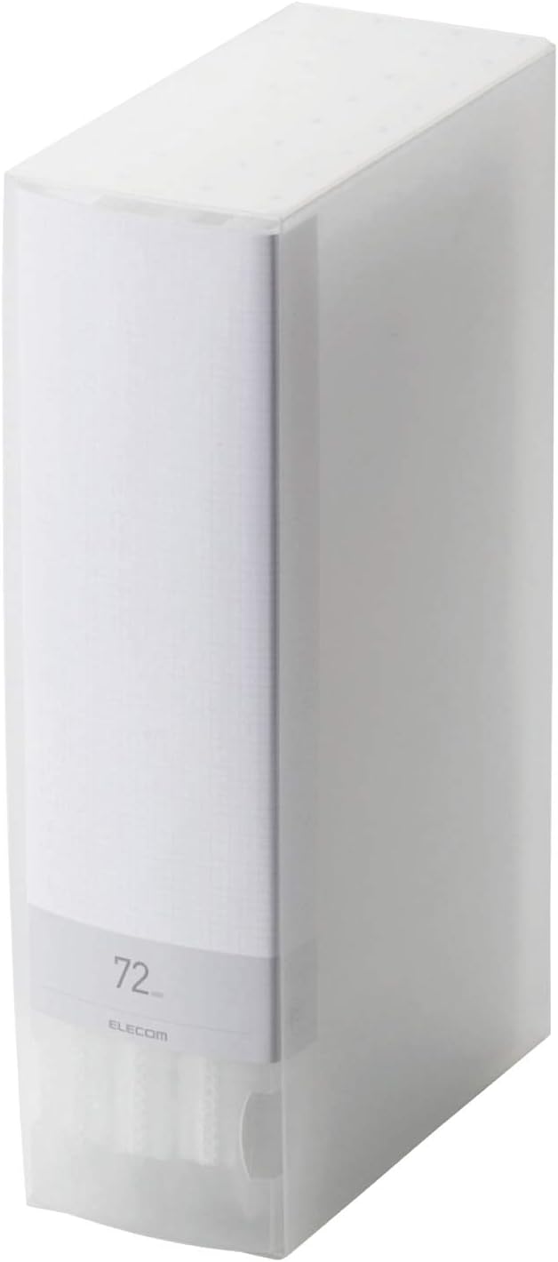 ELECOM Non-Woven Fabric Media File and Clear Case for CD, DVD, and Blu-ray 72 Disks Storing/Clear/CCD-FB72CR