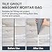 Biaungdo Black Tile Grout Masonry Mortar Bag, Heavy Duty Piping Bags Grout Sealer Bag, Metal Tip Grouting Tools for Tile Installation