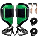 Tree Climbing Spikes Set,Adjustable Tree Climbing Gear with Straps and Spike Protectors , 350lbs Load Capacity, Green, Classic Style, Tree Climbing Gear Kit for Climbers, Fruit Picking & Lumberjack