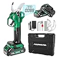 Electric Pruning Shears, 1.4 inch (35mm) Cutting Diameter Cordless Electric Scissors with LCD Display, 21V Brushless Motor Branch Cutter with 2 PCS Rechargeable 2000mAh Batteries & 2 Blades