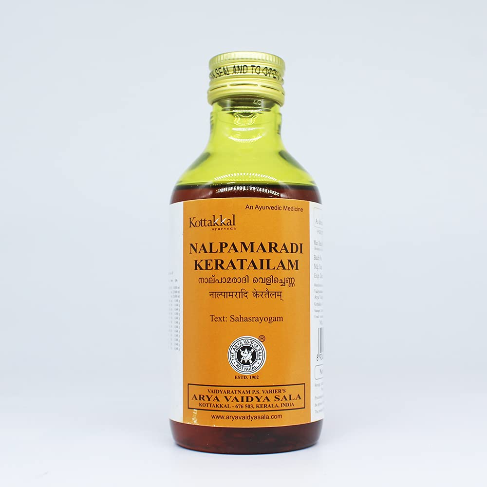 Nalpamaradi Kera Tailam-200ML, (Pack Of 2), Of Arya Vaidya Sala Kottakkal and get Golden Oldie Herbs®, Sukanthi Pills-1gm