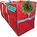 Christmas Tree Storage Bag - Large Tote Fits 7.5 ft Artificial Fake Tree - Modern Holiday Storage for Seasonal Garlands and Fully Disassembled Xmas Trees