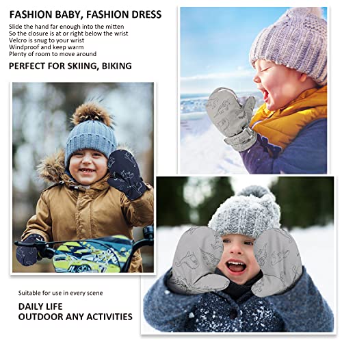 image for Weradau Fleece Lined Mittens for Baby Boys Girls,Baby Toddler Little K