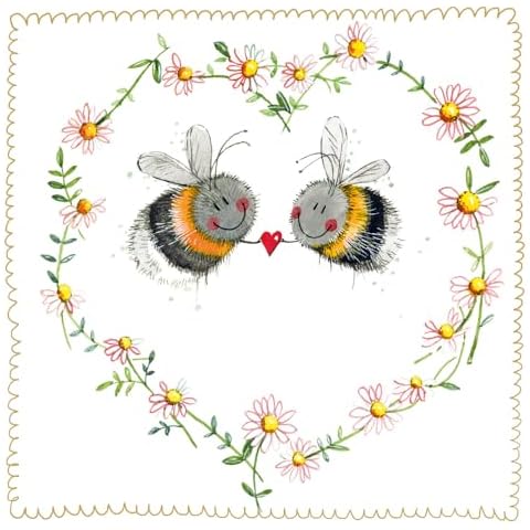Alex Clark Bee Heart Foil Card Cover