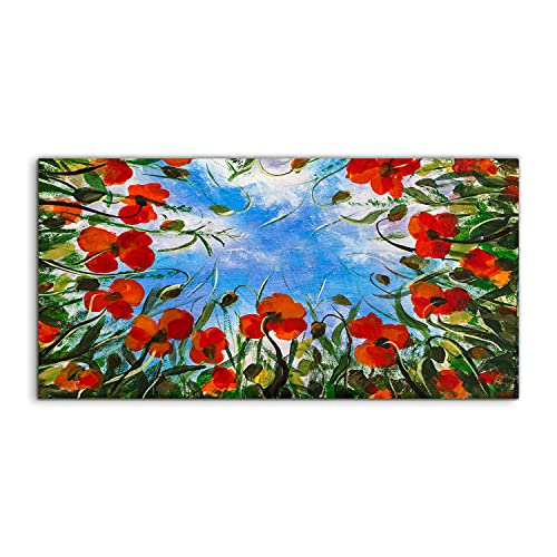 Tableau en verre maki meadow landscape grand format salon