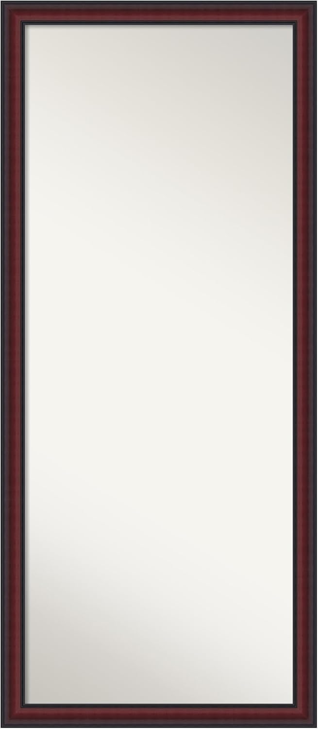 Amanti Art Cherry Full Length Mirror, 64x28 Yale Walnut Tall Free Standing Body Wall Mirror Full Length for Dressing, Traditional Frame, Lean on Floor or Hang, Wall Decor