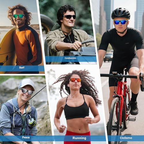 Gafas polarizadas UV400 para ciclismo y running de diseño envolvente deportivo OKH para ruta 6