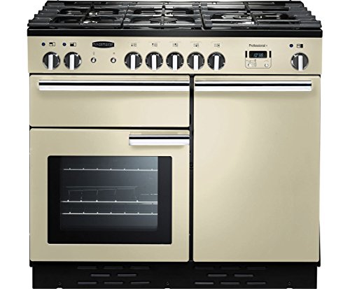 Image of Rangemaster Professional Plus PROP100DFFCR/C 100cm wide Dual Fuel Range Cooker with Gas Hob - Cream - A/A Rated