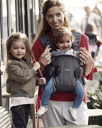 BabyBjörn Baby Carrier One, algodão, cinza jeans/cinza escuro, tamanho único (098094US)