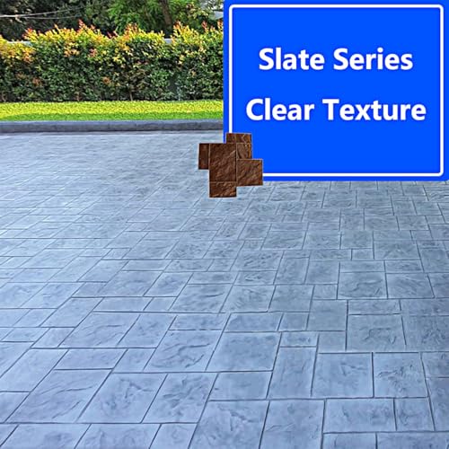 Moules à béton texturés en polyuréthane durable pour empreinte ardoise de terrasse