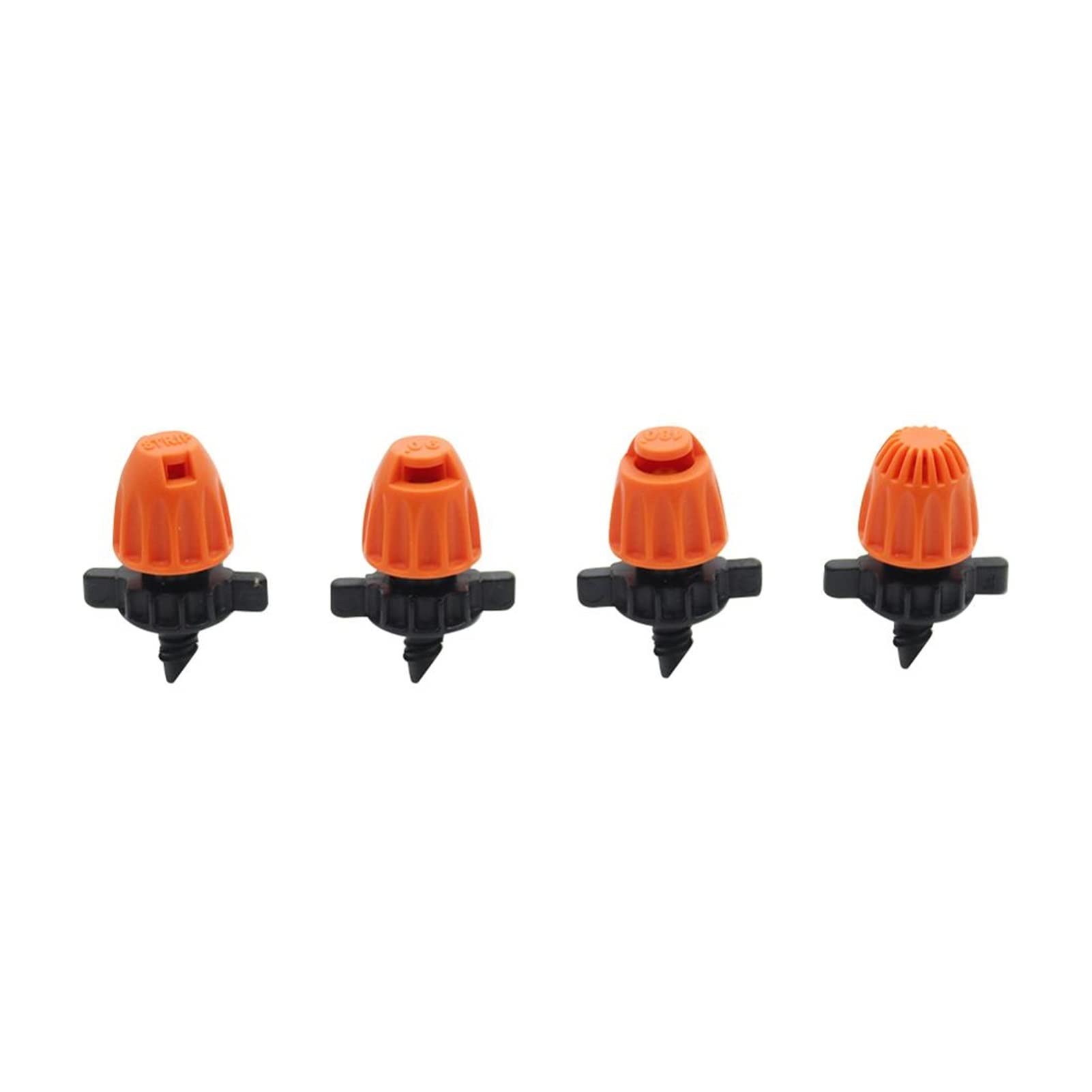 Sistema di irrigazione for irrigazione a prato da giardino 200 pezzi di ugello a rifrazione a striscia filettata da 4 mm Angolo di spruzzo 90/180/360 Sprinkler for irrigazione a goccia da giardino ( C