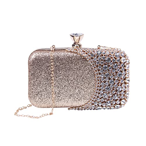 EVEOUT Damen Funkelnd Strass Glitzer Clutches Abend Handtasche Schultertaschen Geldbeutel für die Hochzeit Party Abschlussball Cover