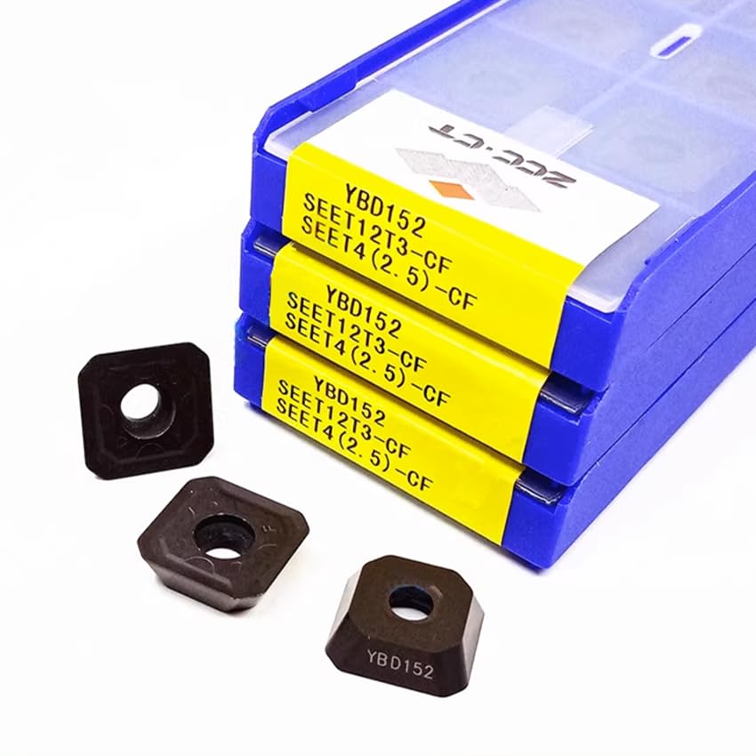 Tool Part for SEET12T3-CF YBG202/SEET12T3-CF YBG102/SEET12T3-CF YBD152/SEET12T3-CF YD201 SEET12T3-CF CNC Inserts 10pcs/Box - (Angle: SEET12T3-CF YBG202 / Shank Diameter: 100pcs (10 Box))