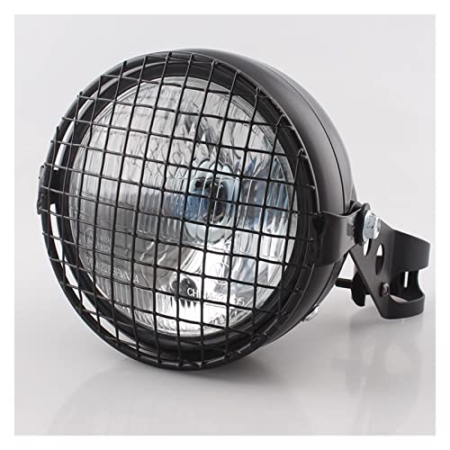 Moto Rétro Métal Gril Phare Avant Halogène 35W Lampe Frontale pour CG125 GN125