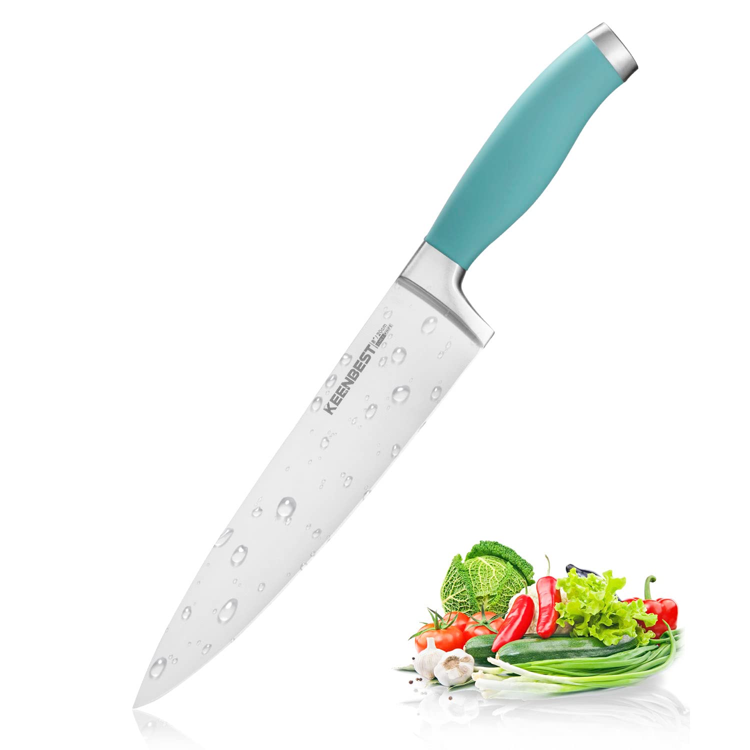 Chefs Knife Sharp Cutting Kitchen Cooking Knife 8“ High Carbon 5Cr15MoV Stainless Steel 8 Inch Professional Chef's Knife Blue