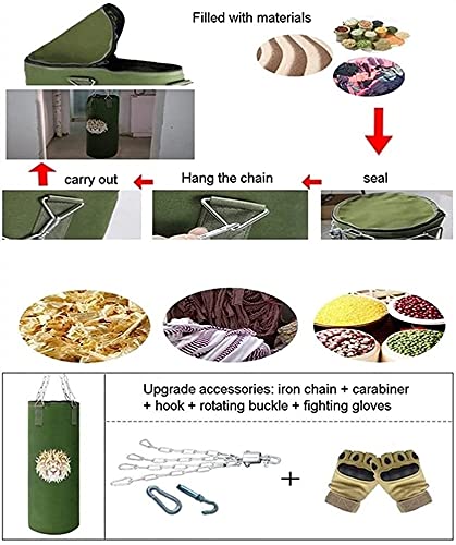 image for DJGDHVC Heavy Bags Boxing Punch Bag Body Punch Bag,Nonfilled Reflex Pu