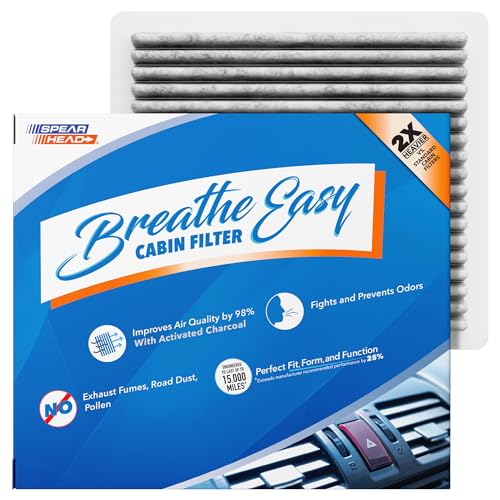 Image of Spearhead Odor Defense Breathe Easy AC & Heater Cabin Filter | Fits 2007-2015 Edge, 2007-2016 MKX, 2007-2015 CX-9 Like OEM | Up to 25% Longer Lasting w /Activated Carbon (BE-547B)