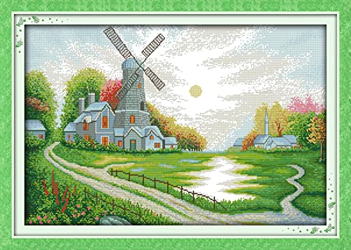 Peinture au diamant 5D adultes kit art diamant strass moulin à vent 30x40