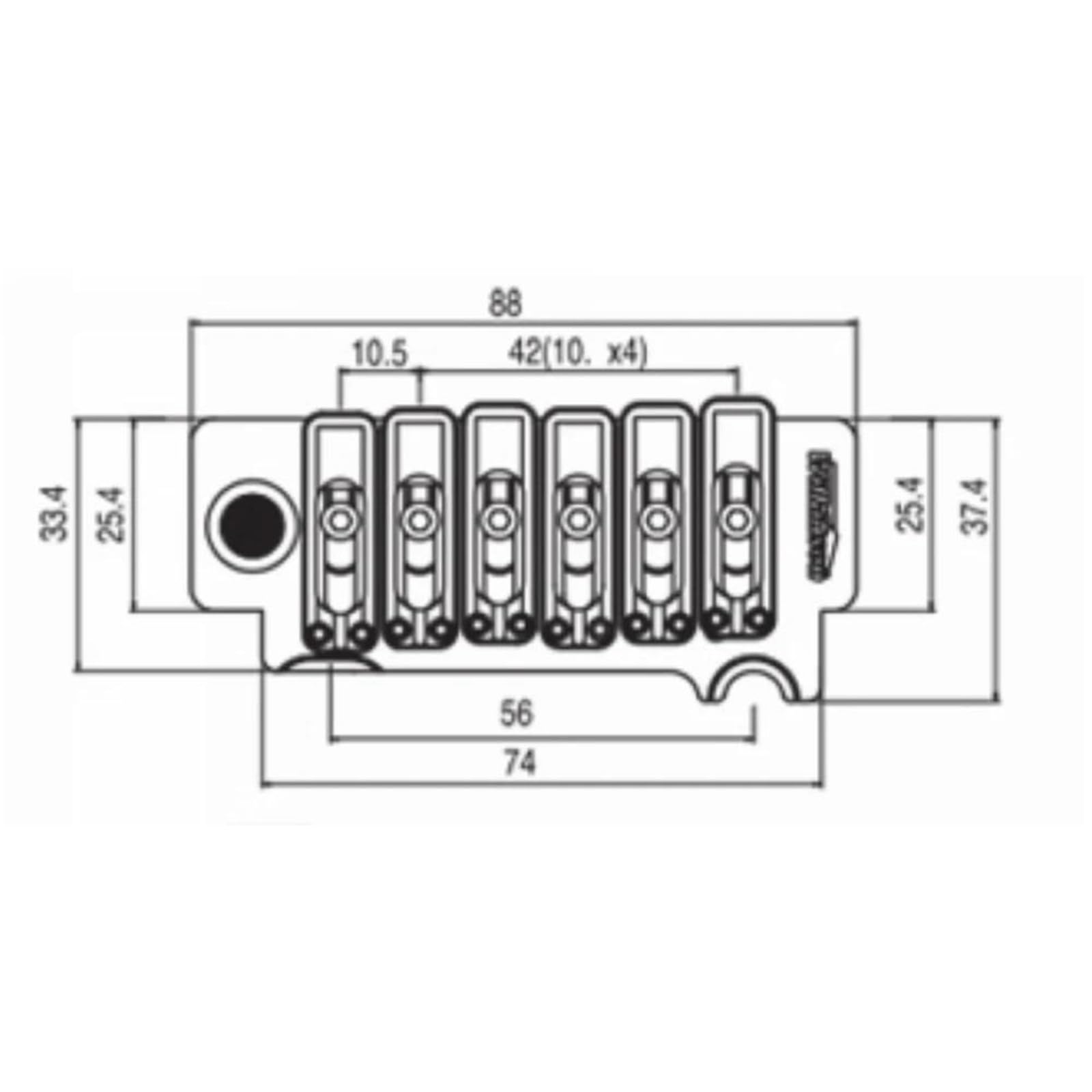 Mostek Gitarowy 2 Punktowy Mostek Double Swing Do Gitary Elektrycznej Tremolo Chromowany Srebrny