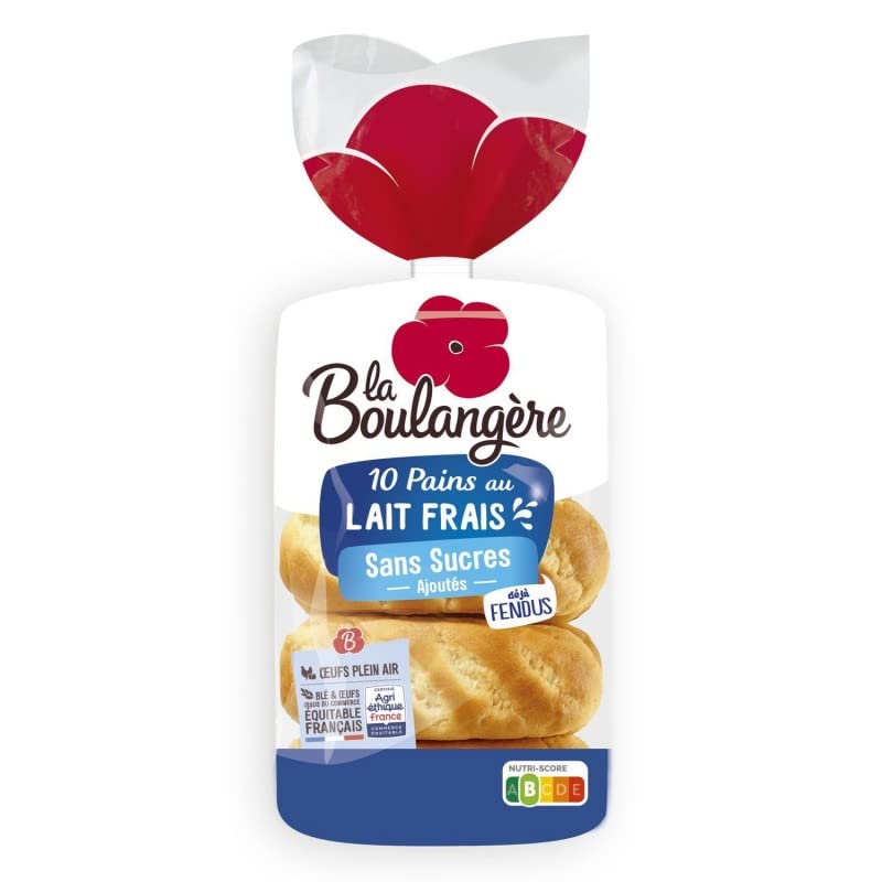 LA BOULANGERE - La Boulangère Pain Au Lait Sans Sucres Ajoutée - 350G - Lot De 4